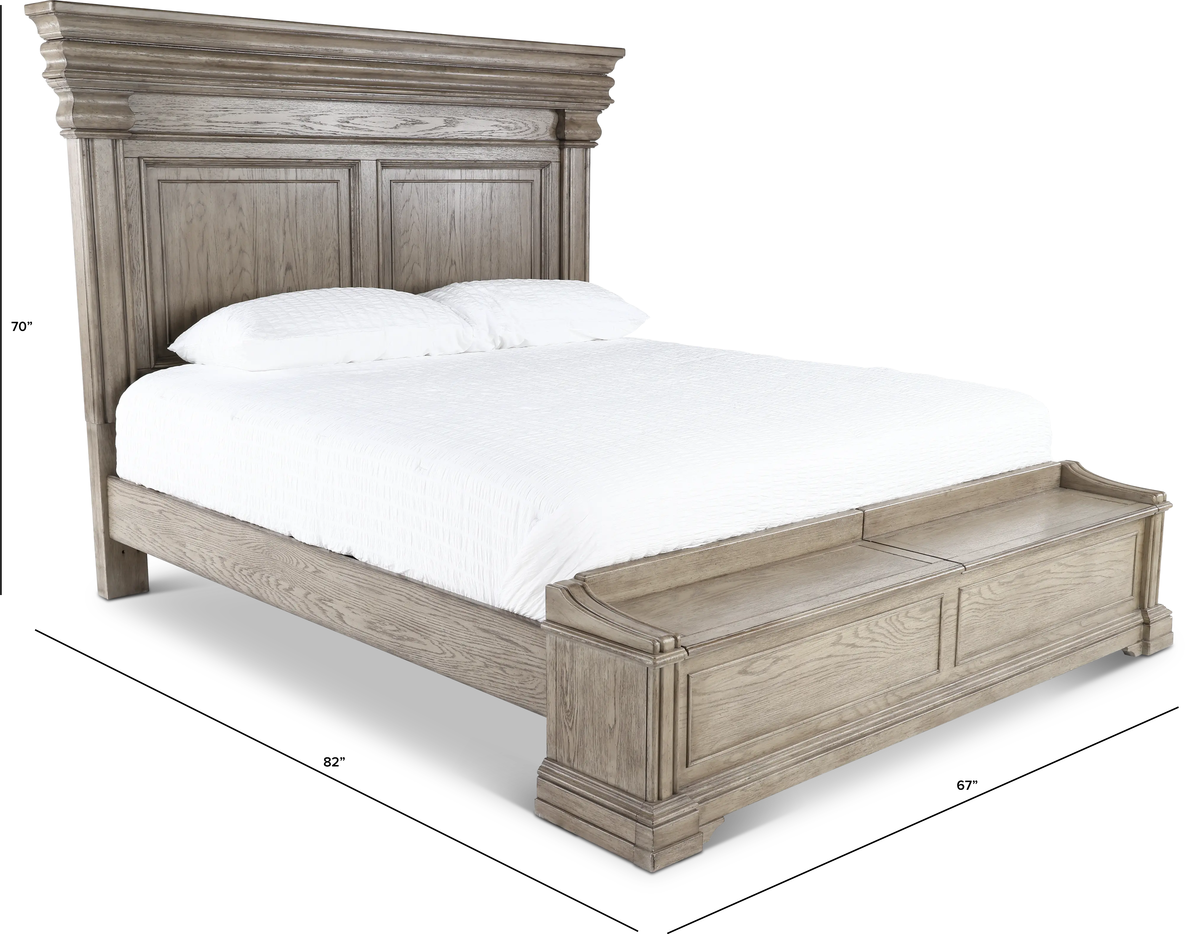Madison Ridge Gray Queen Storage Bed-4