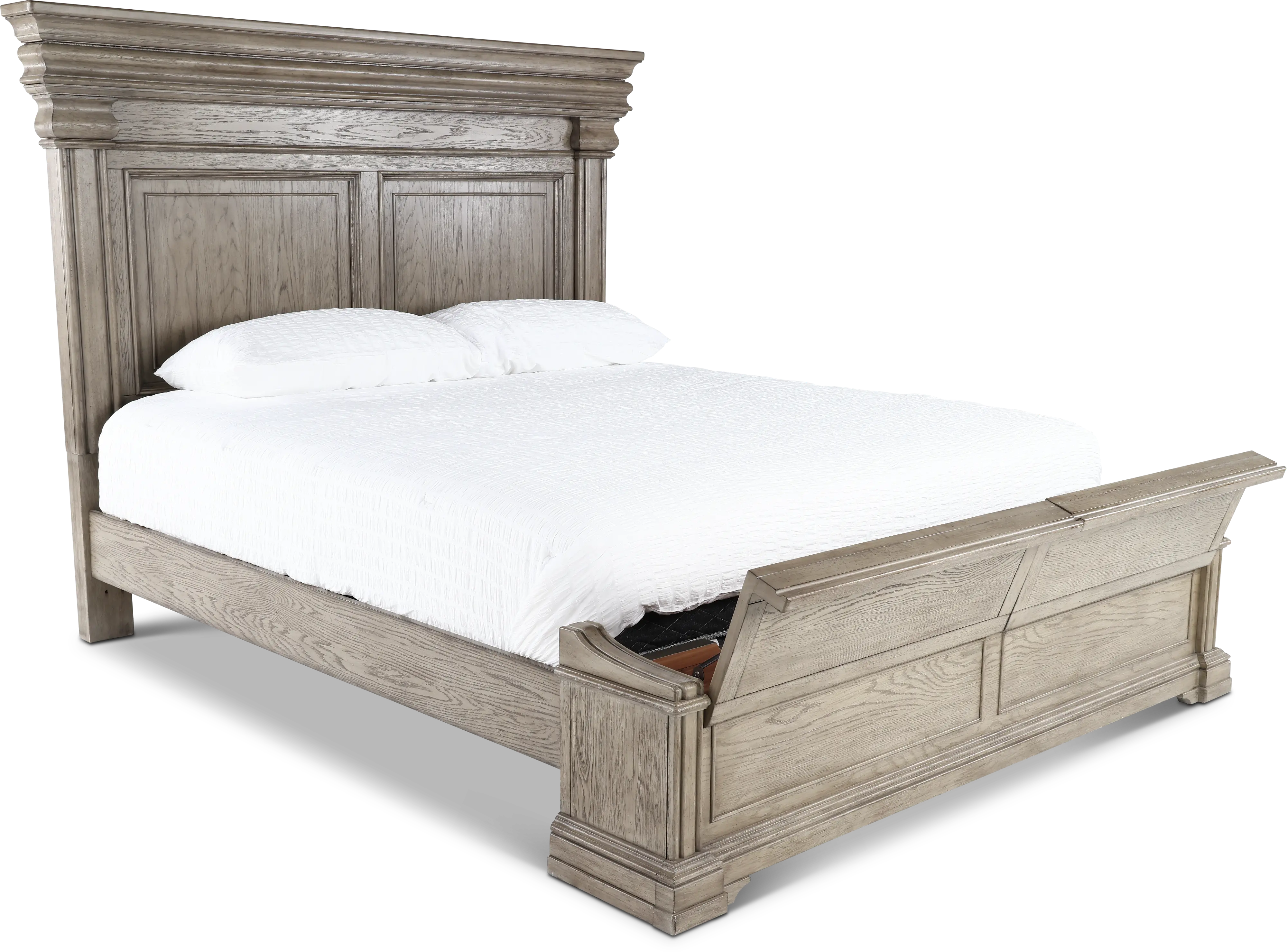 Madison Ridge Gray Queen Storage Bed-5