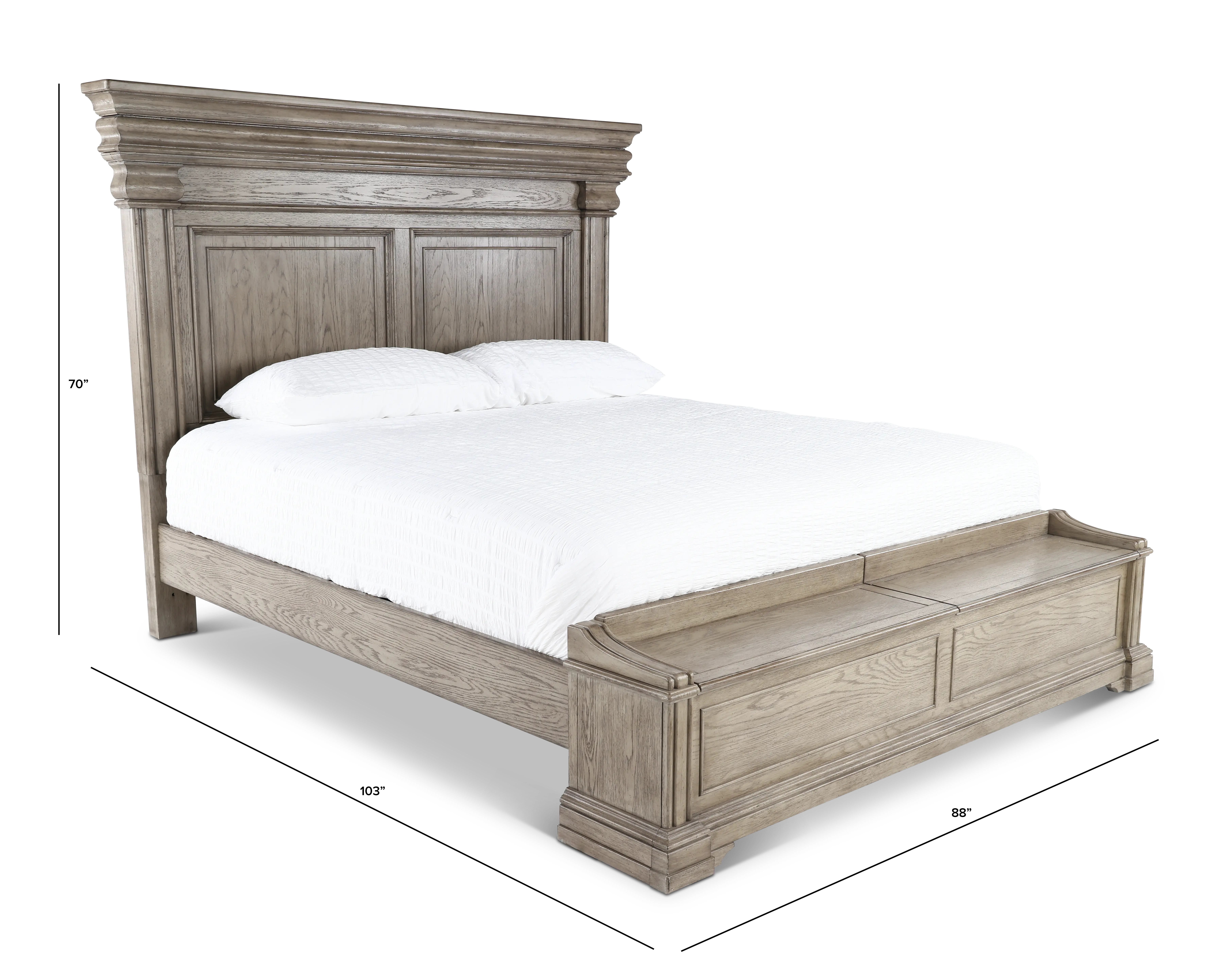 Madison Ridge Gray California King Storage Bed-4