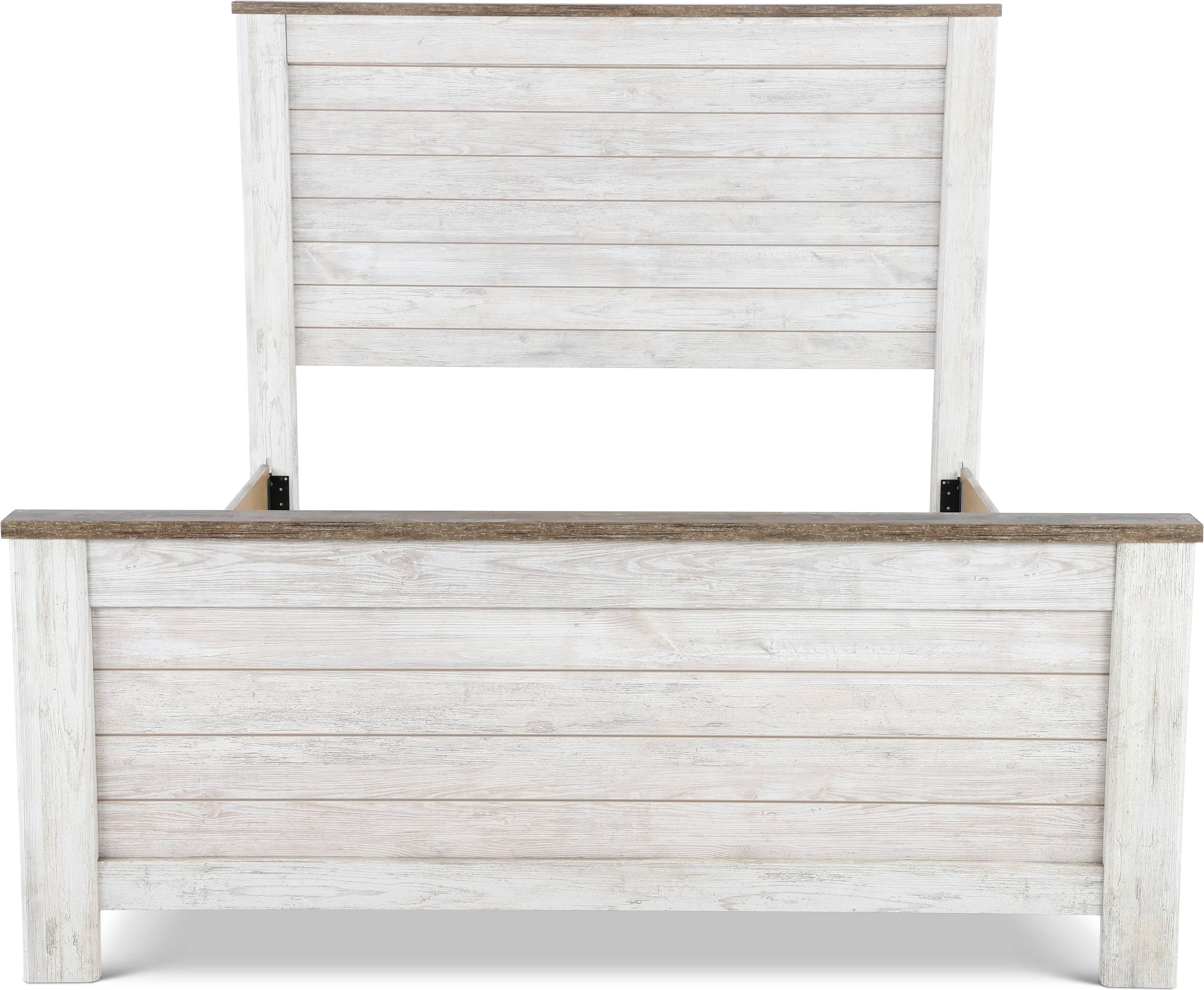 Millhaven Whitewash Twin Bed-1
