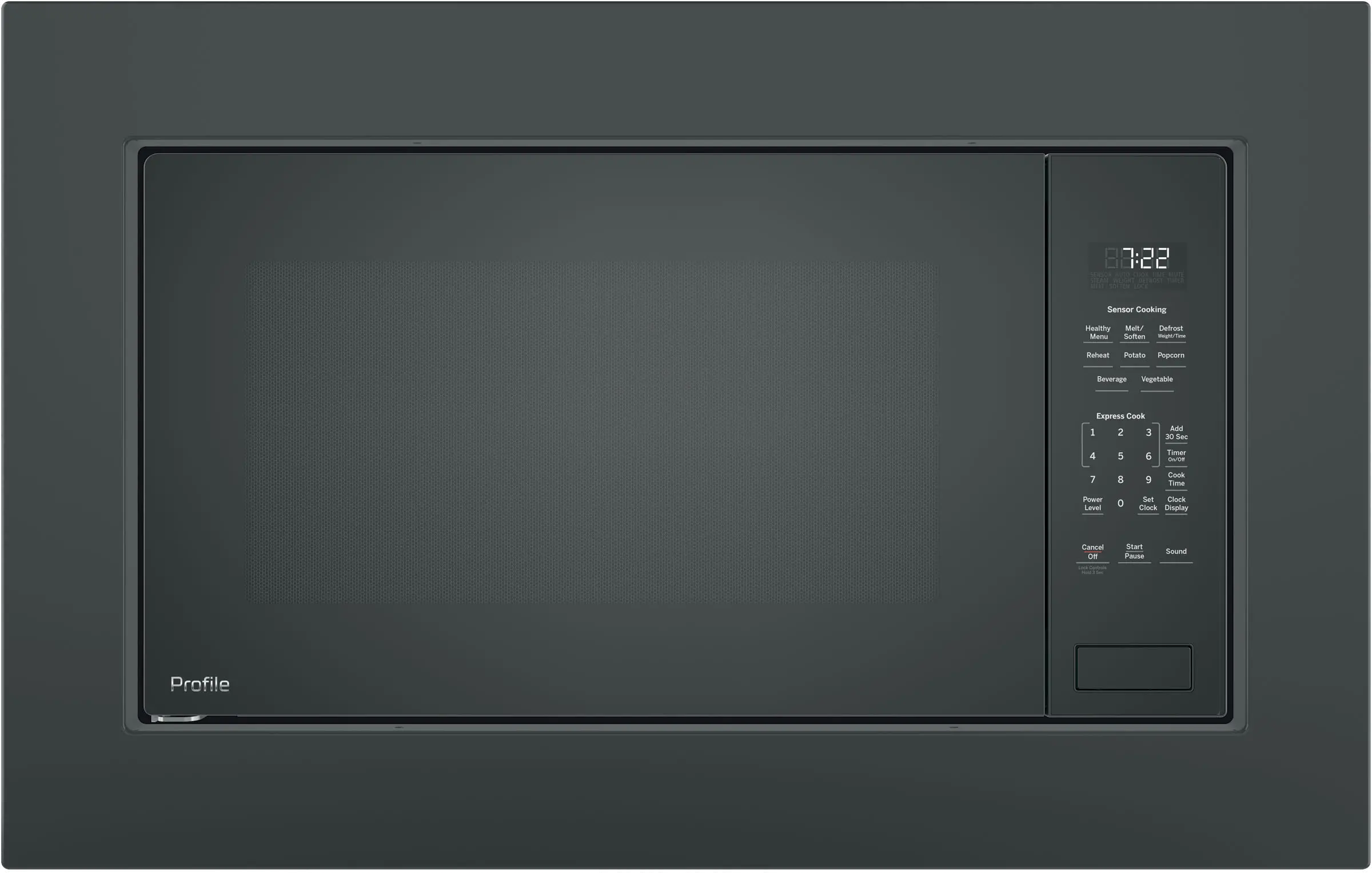 PEB7227+JX7227-B/B GE Profile Countertop Microwave and Trim Kit - Black-1