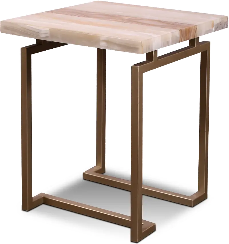 Spectrum Onyx and Gold End Table