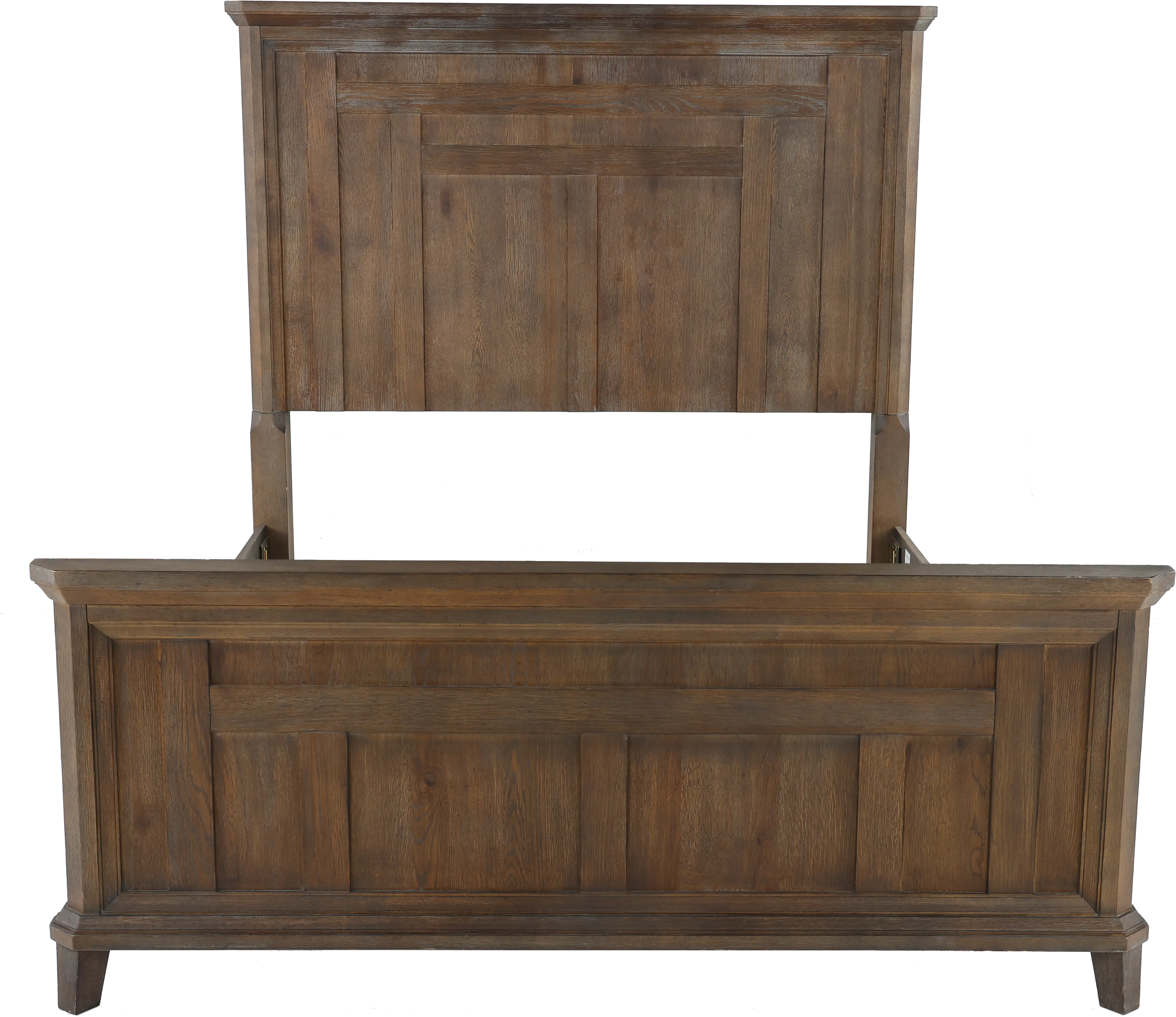 823/PANELBED5/0 Artisan Prairie Aged Oak Queen Bed-1