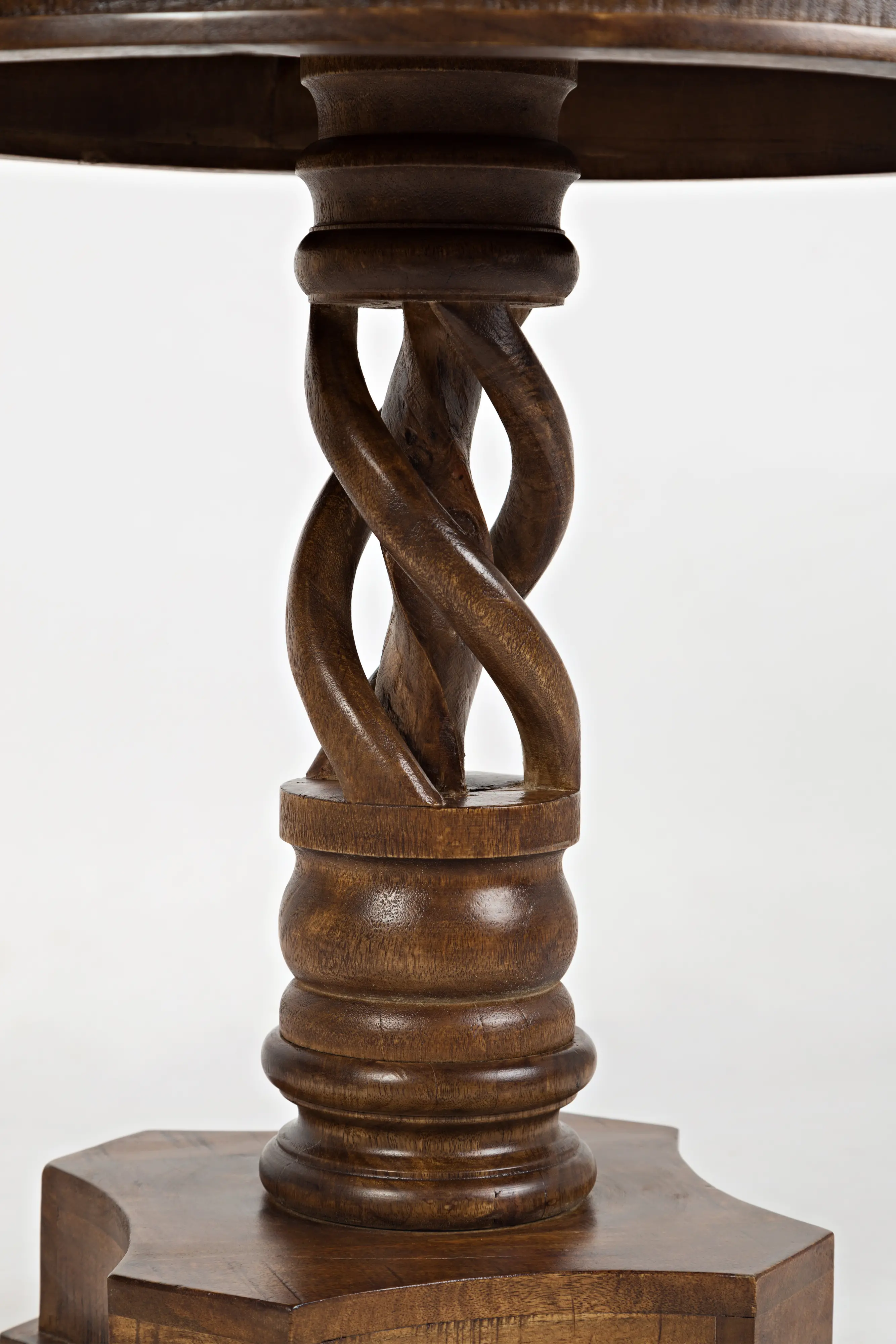 Solid Mango Hand Carved Pedestal Table - Global Archive-2