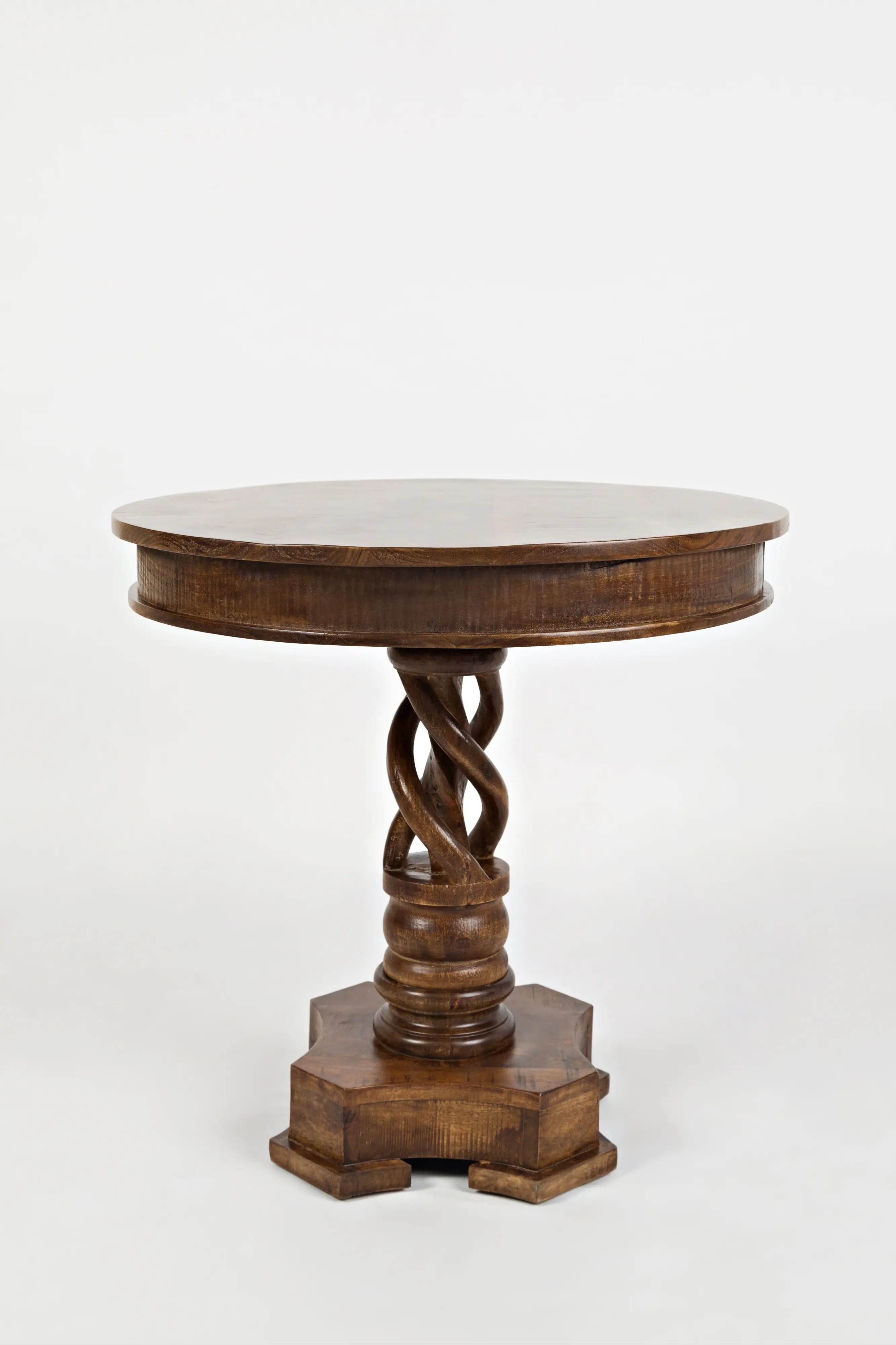Solid Mango Hand Carved Pedestal Table - Global Archive-4