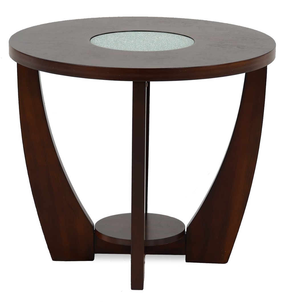 Rafael Brown Round End Table