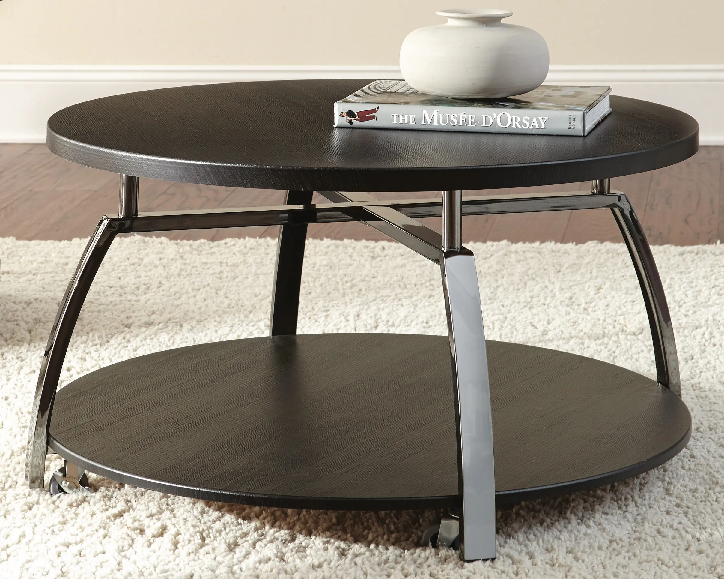 Coham Contemporary Black Coffee Table-7