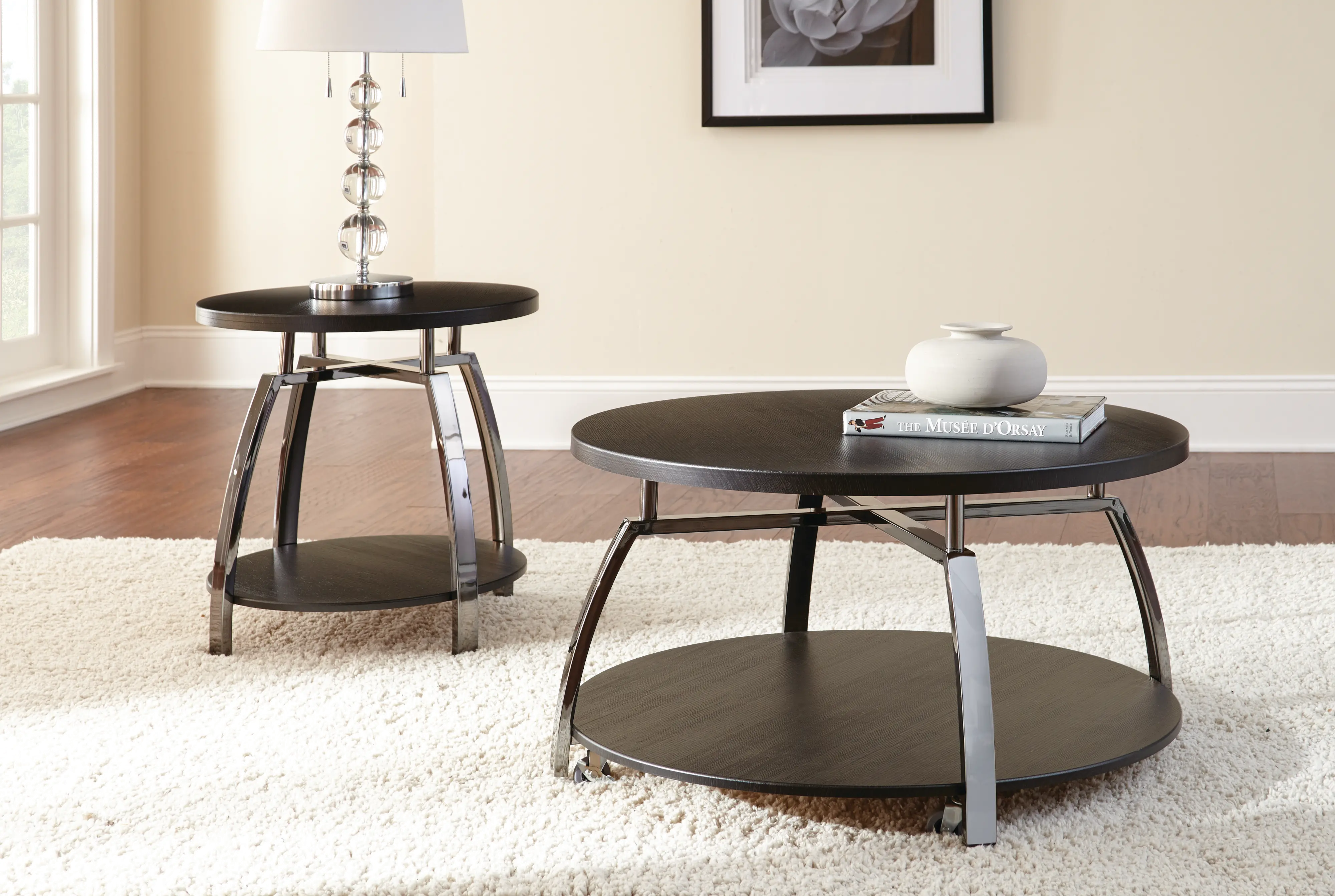 Coham Contemporary Black Coffee Table-8