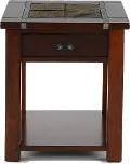 Roanoke Slate and Cherry Brown End Table