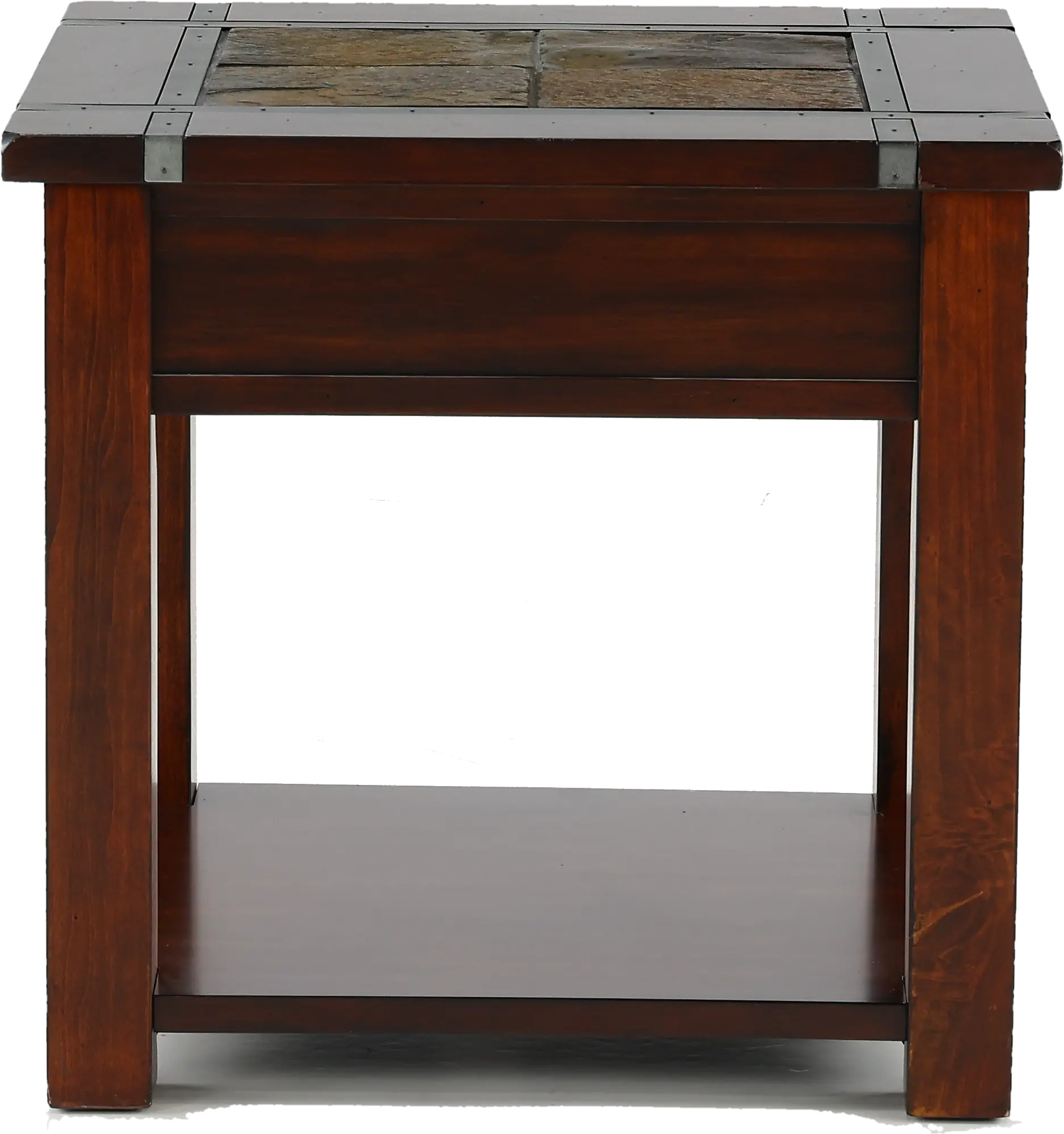 Roanoke Slate and Cherry Brown End Table-6
