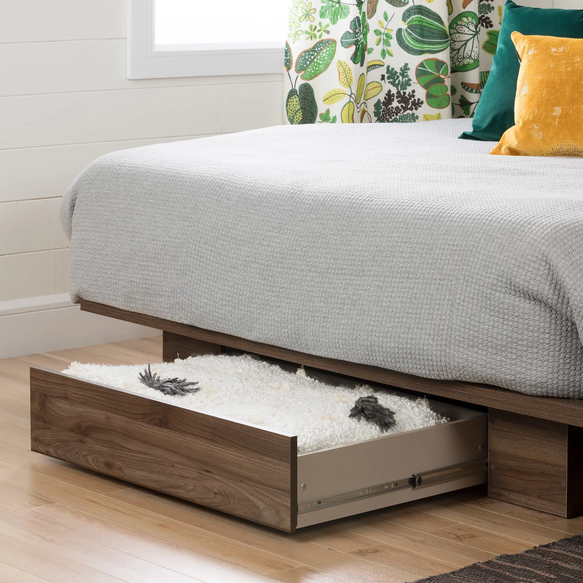 11283 Holland Walnut Full-Queen Platform Bed - South Shore-3