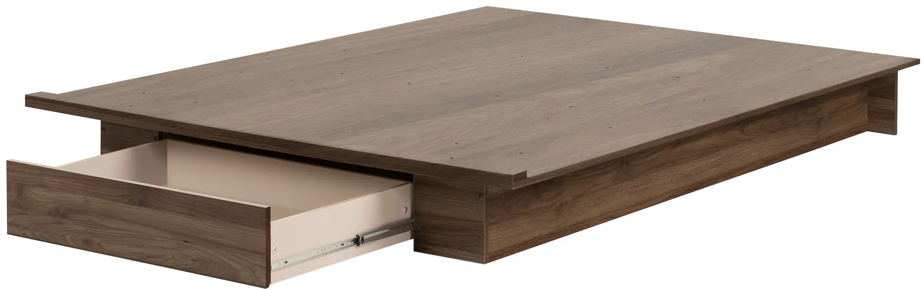 11283 Holland Walnut Full-Queen Platform Bed - South Shore-1
