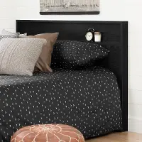 11290 Modern Farmhouse Black Full-Queen Headboard - South Shore