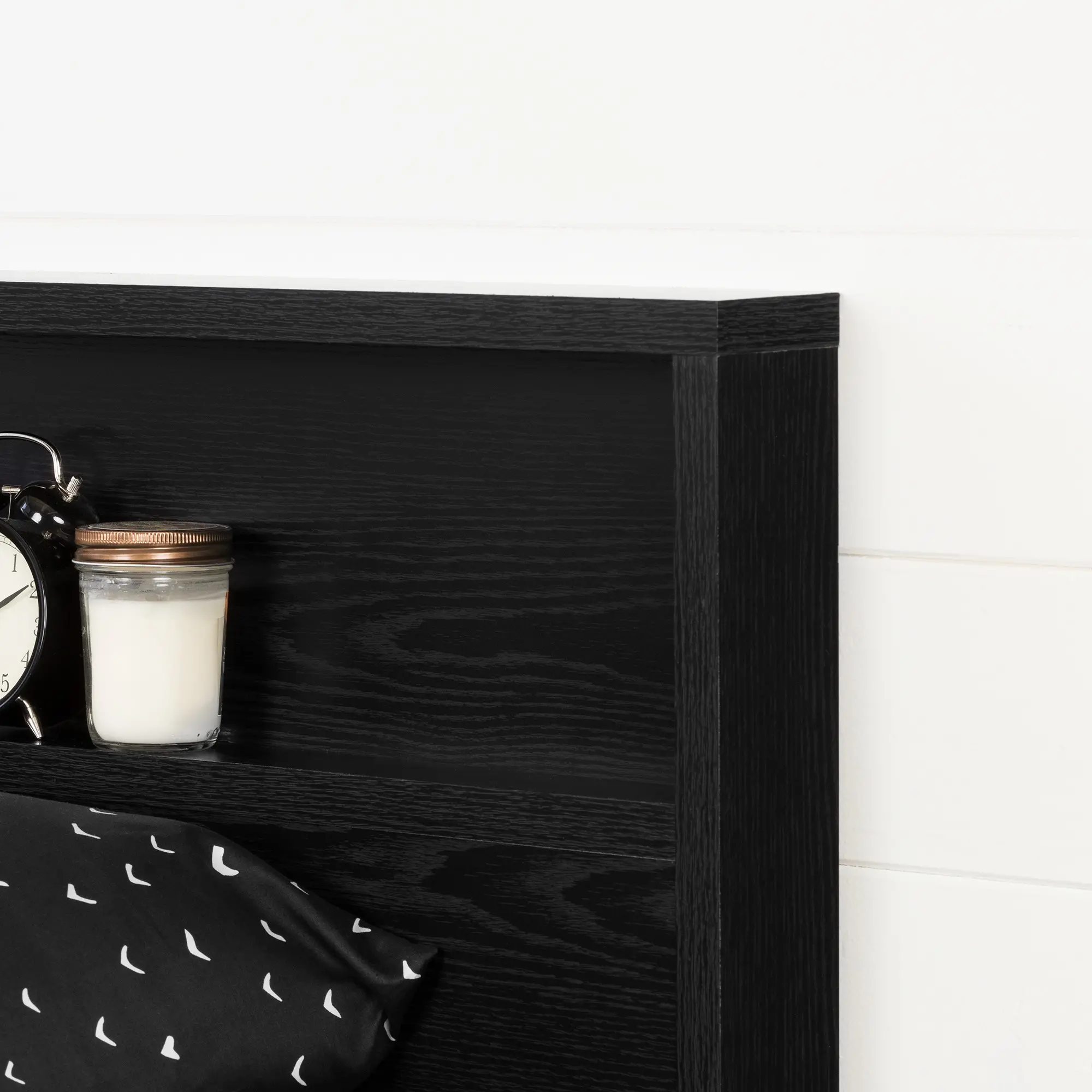 11290 Modern Farmhouse Black Full-Queen Headboard - South Shore-3