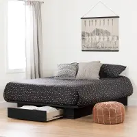 11293 Holland Black Full-Queen Platform Bed - South Shore
