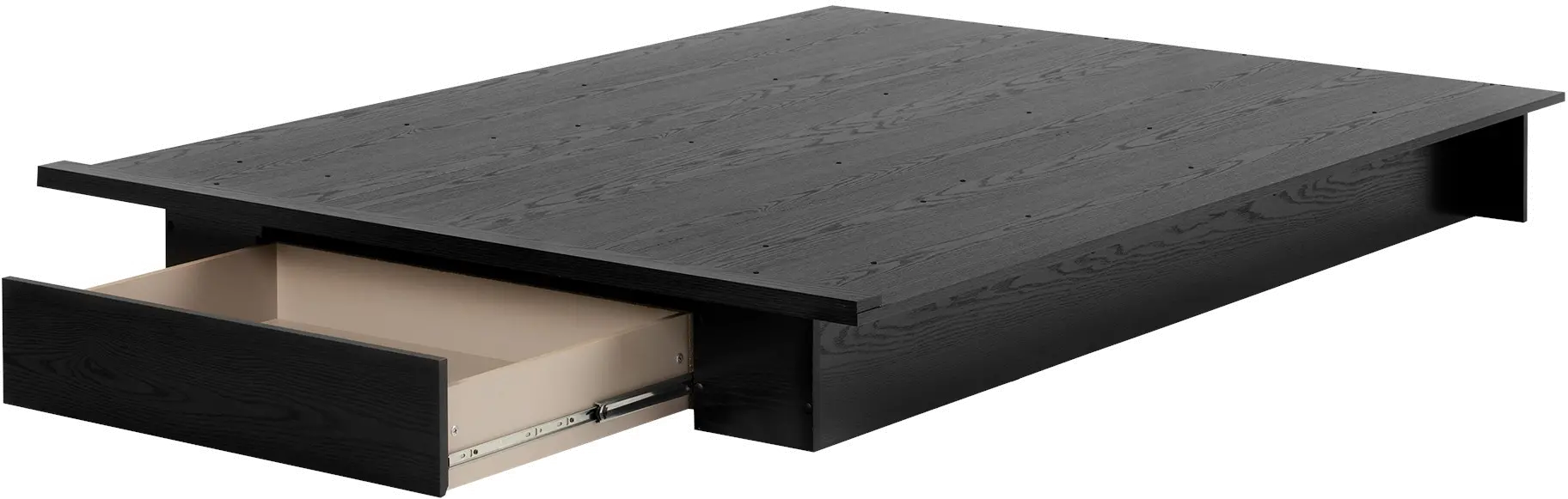 11293 Holland Black Full-Queen Platform Bed - South Shore-1
