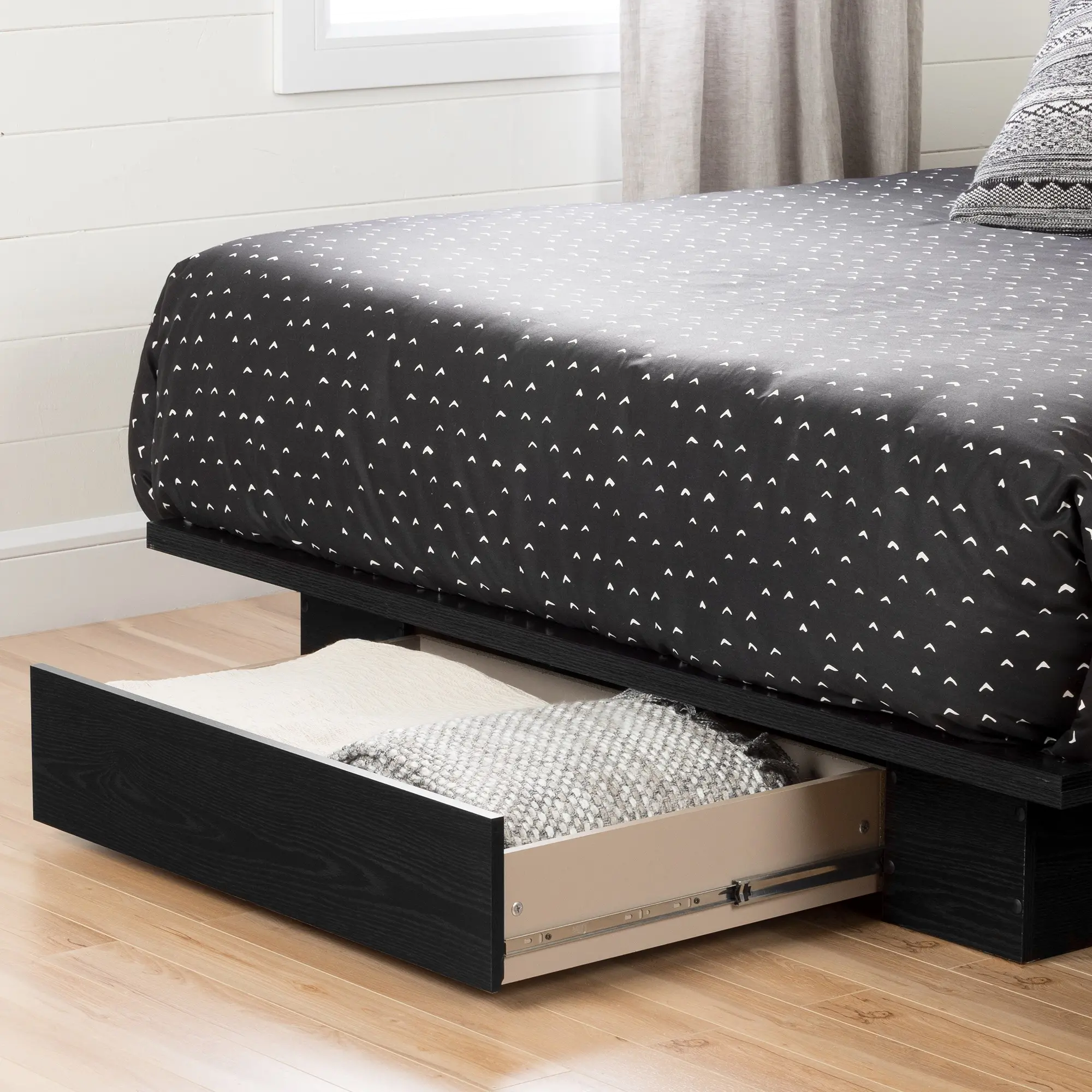 11293 Holland Black Full-Queen Platform Bed - South Shore-3