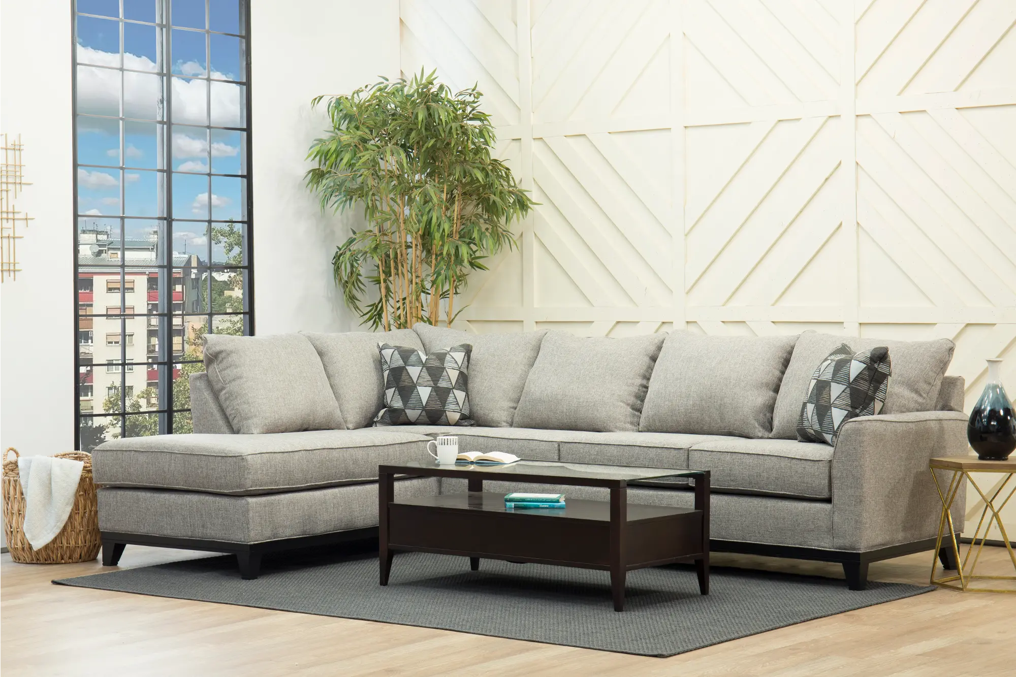 2PC/EMERSN/SLATE/OP2 Emerson Gray 2 Piece Sectional-2
