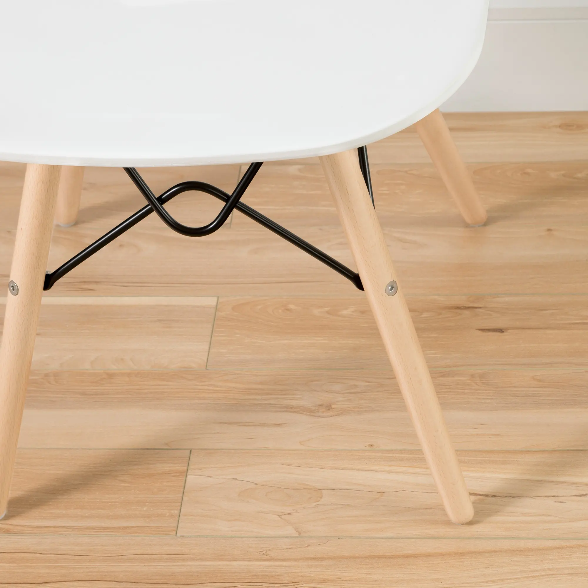 100275 Annexe Clear and White Eiffel Style Chair - South Shore-5
