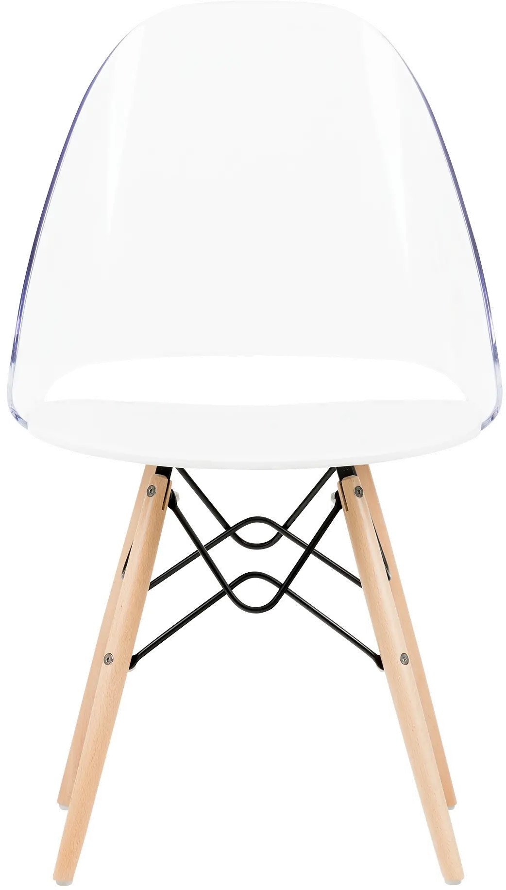 100275 Annexe Clear and White Eiffel Style Chair - South Shore-6
