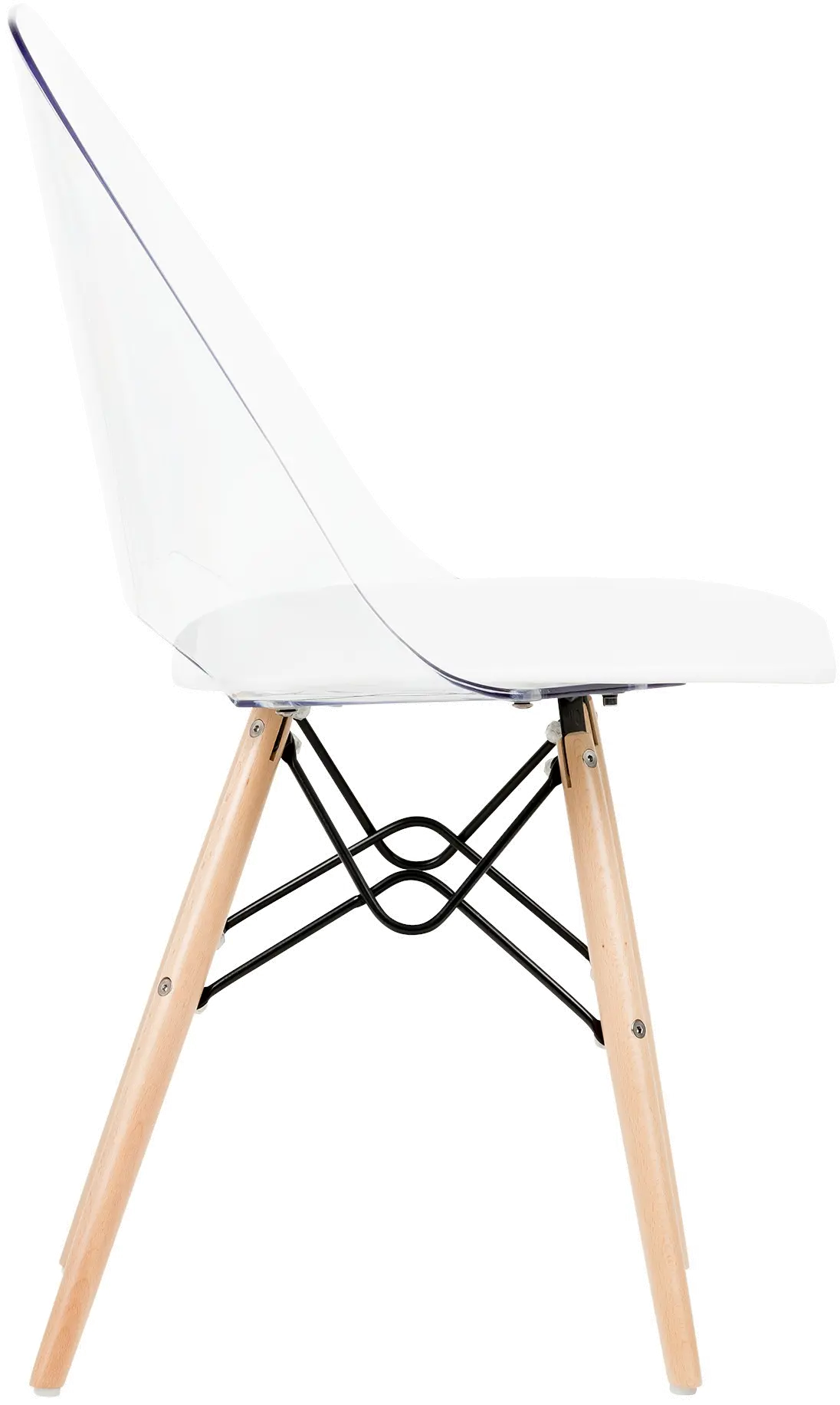 100275 Annexe Clear and White Eiffel Style Chair - South Shore-7
