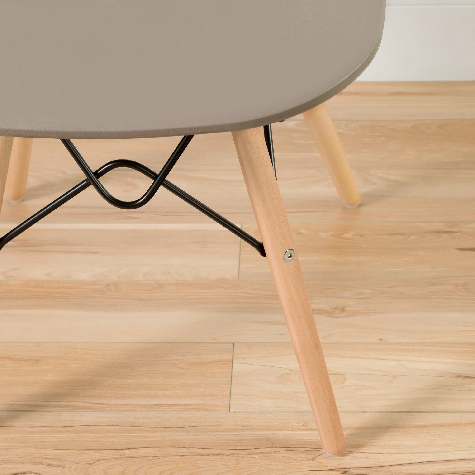 100276 Annexe Clear and Gray Eiffel Style Chair - South Shore-5