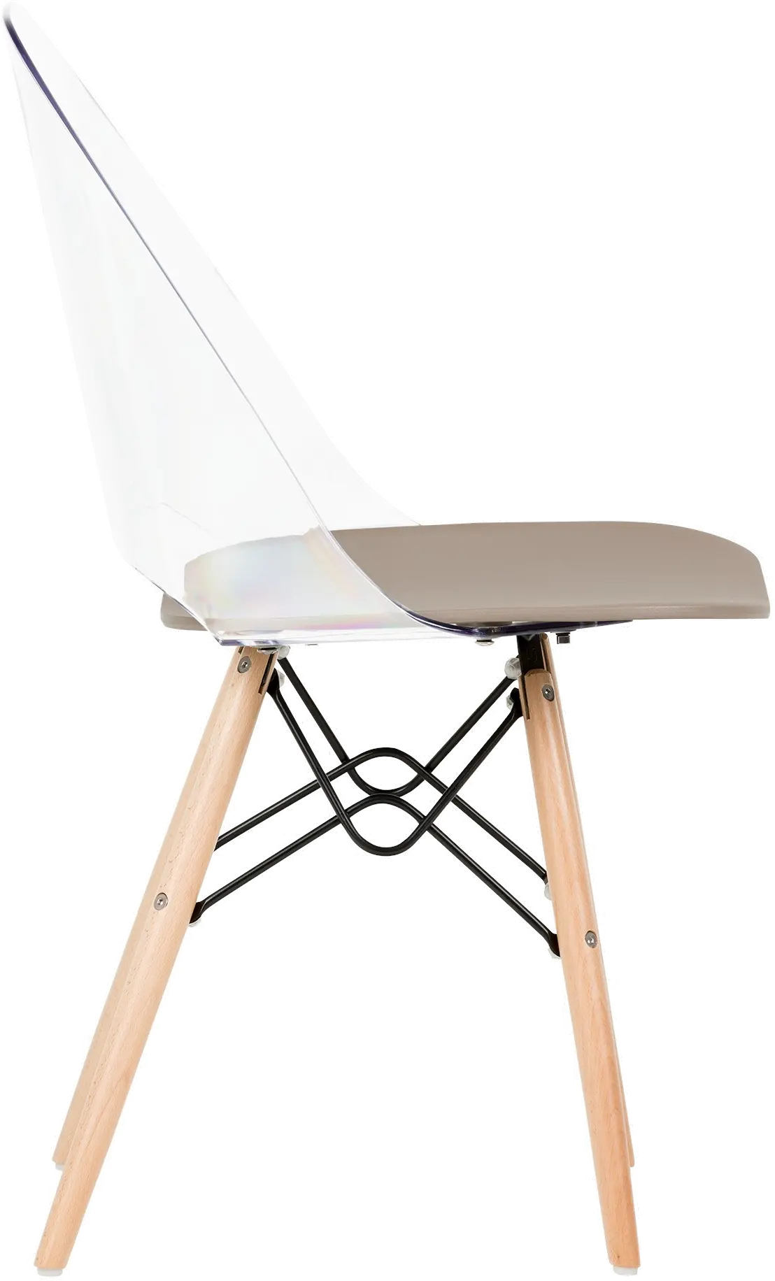 100276 Annexe Clear and Gray Eiffel Style Chair - South Shore-6
