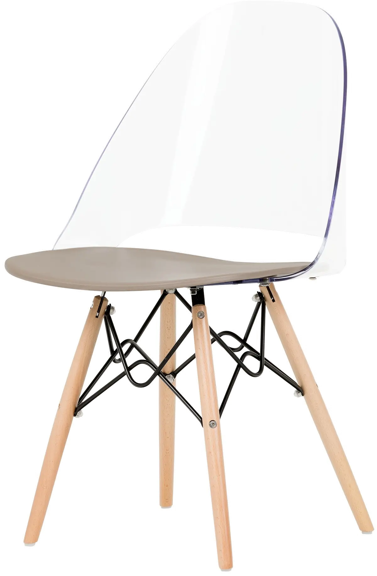 100276 Annexe Clear and Gray Eiffel Style Chair - South Shore-7