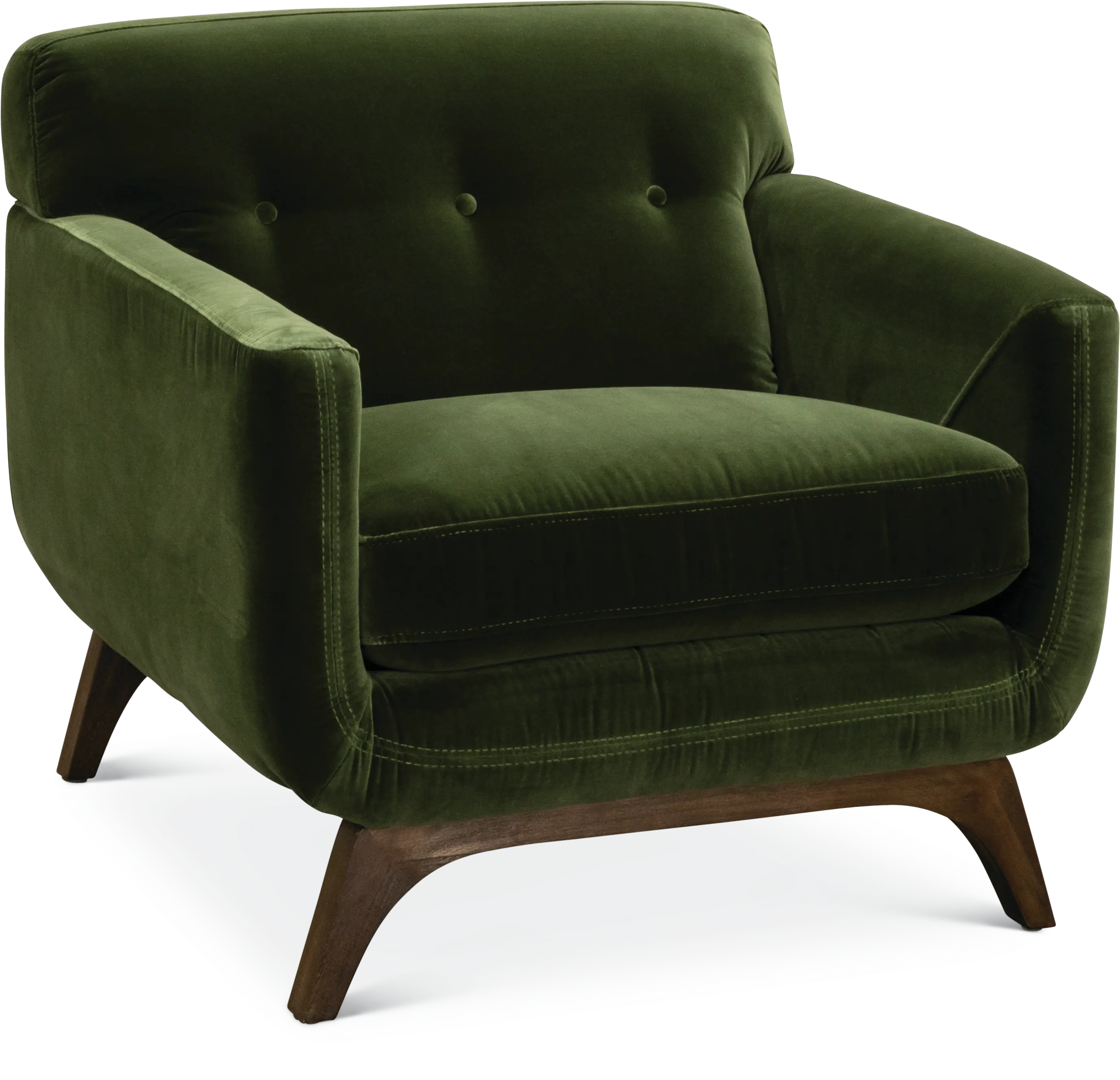 Mid Century Modern Olive Green Chair - Falkirk-1