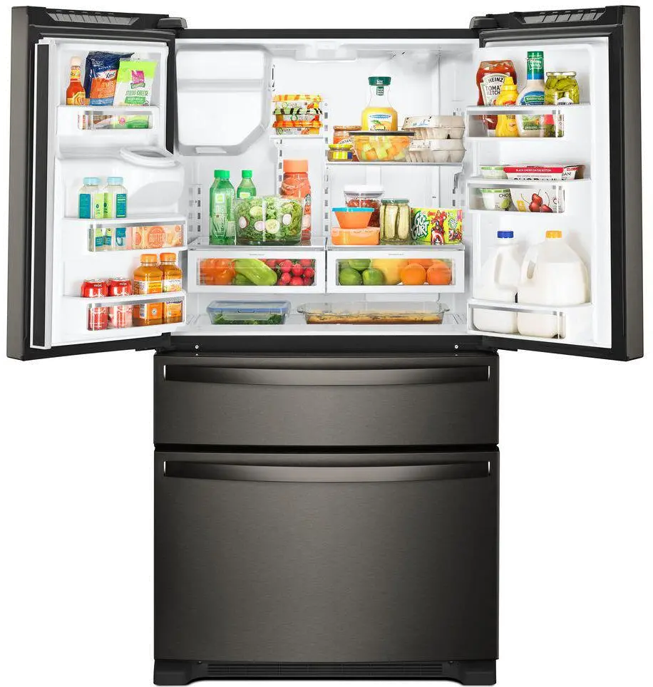 WRX735SDHV Whirlpool 24.5 cu ft 4 Door Refrigerator - Black Stainless Steel-3