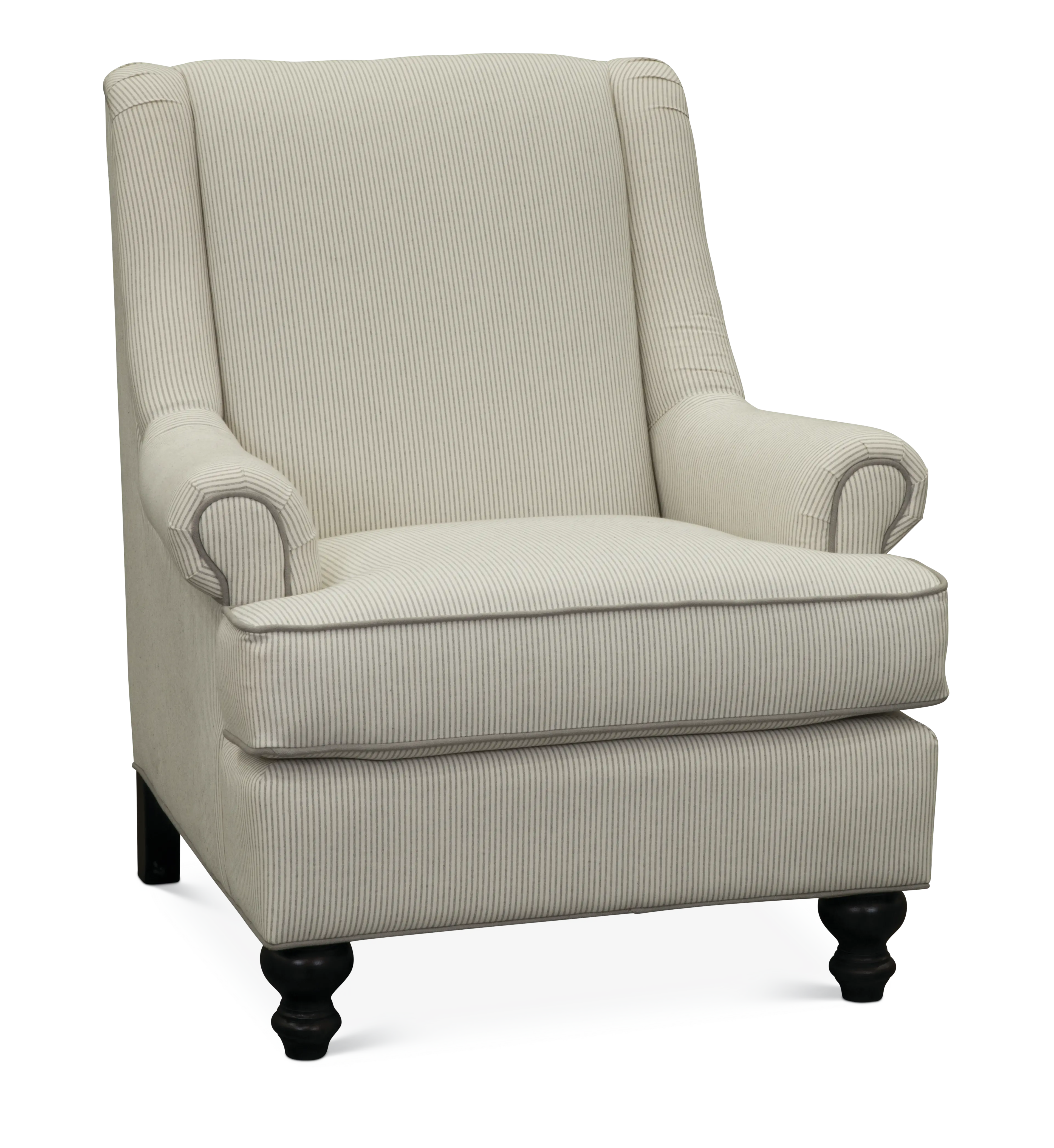 Casual Classic Taupe Stripe Accent Chair -2