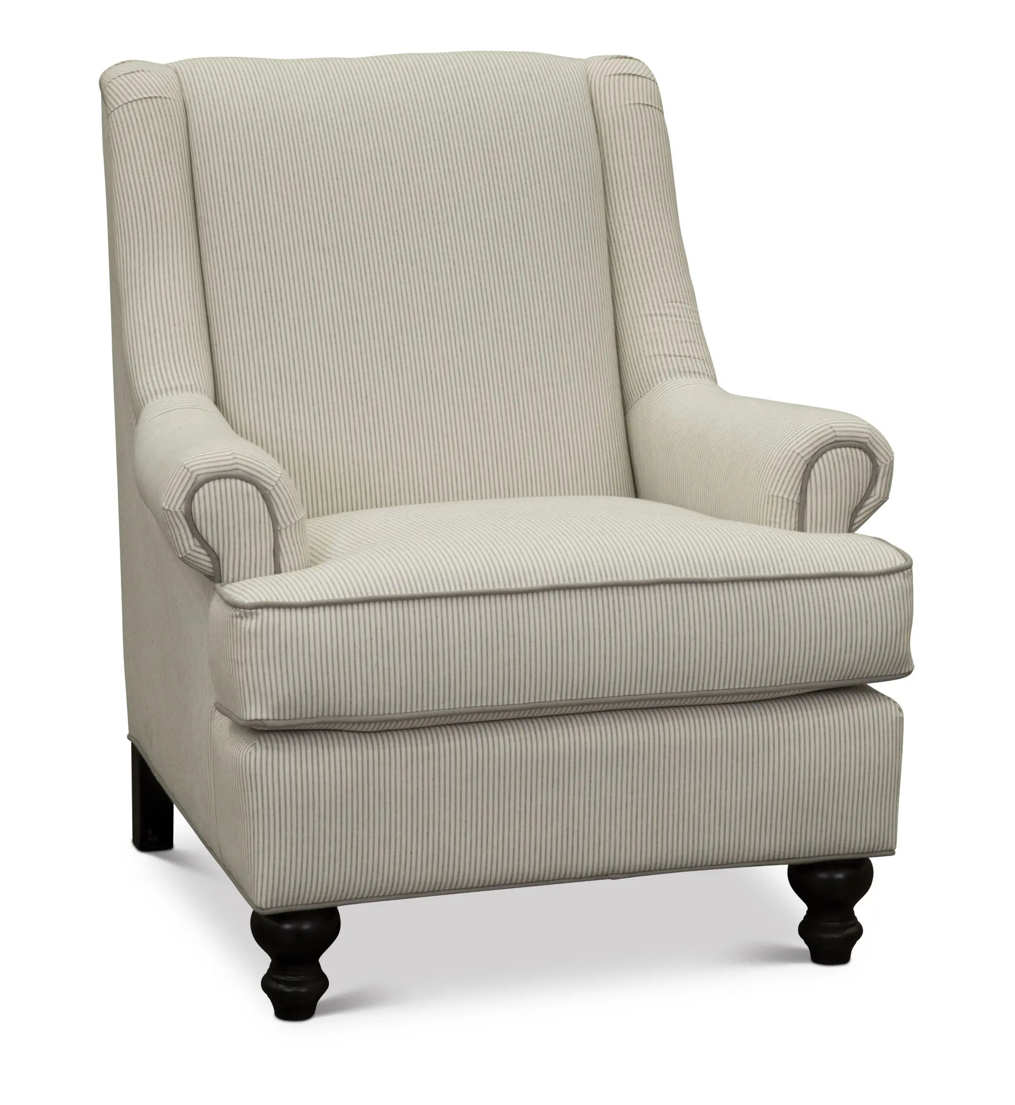 Casual Classic Taupe Stripe Accent Chair -3