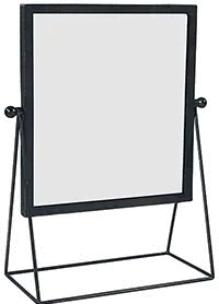 90990069B4-S/4-IND Magnolia Home Furniture Black Metal Framed Makeup Mirror-1
