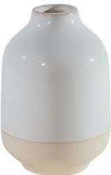 90995575B4-S/4-IND Magnolia Home Furniture 5 Inch Ivory Ceramic Amphora Vase-1
