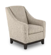 Mariko Fog Gray and Cream Club Chair