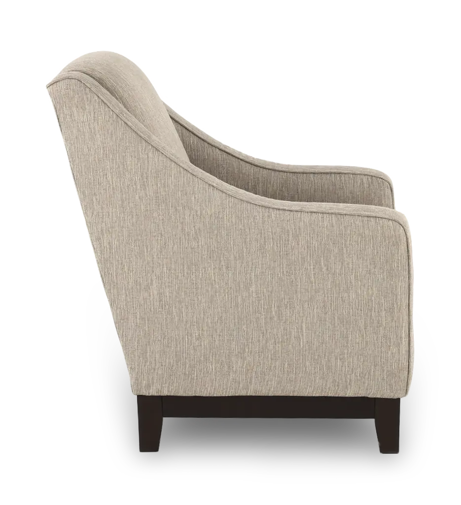 Mariko Fog Gray and Cream Club Chair-5