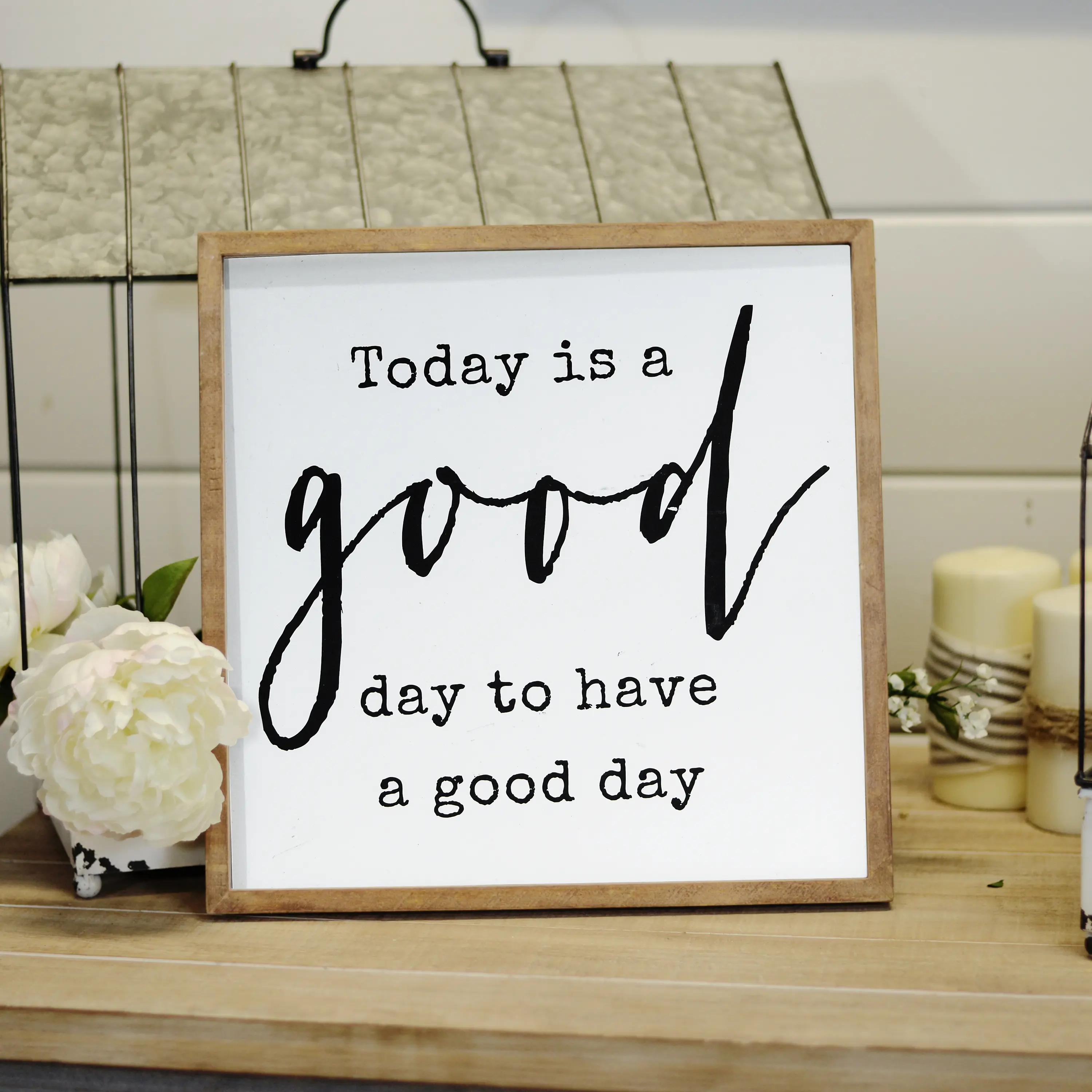 Wooden Today is a Good Day to Have a Good Day Wall Sign-2