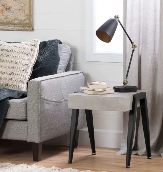 11416 City Life Gray and Black End Table-2