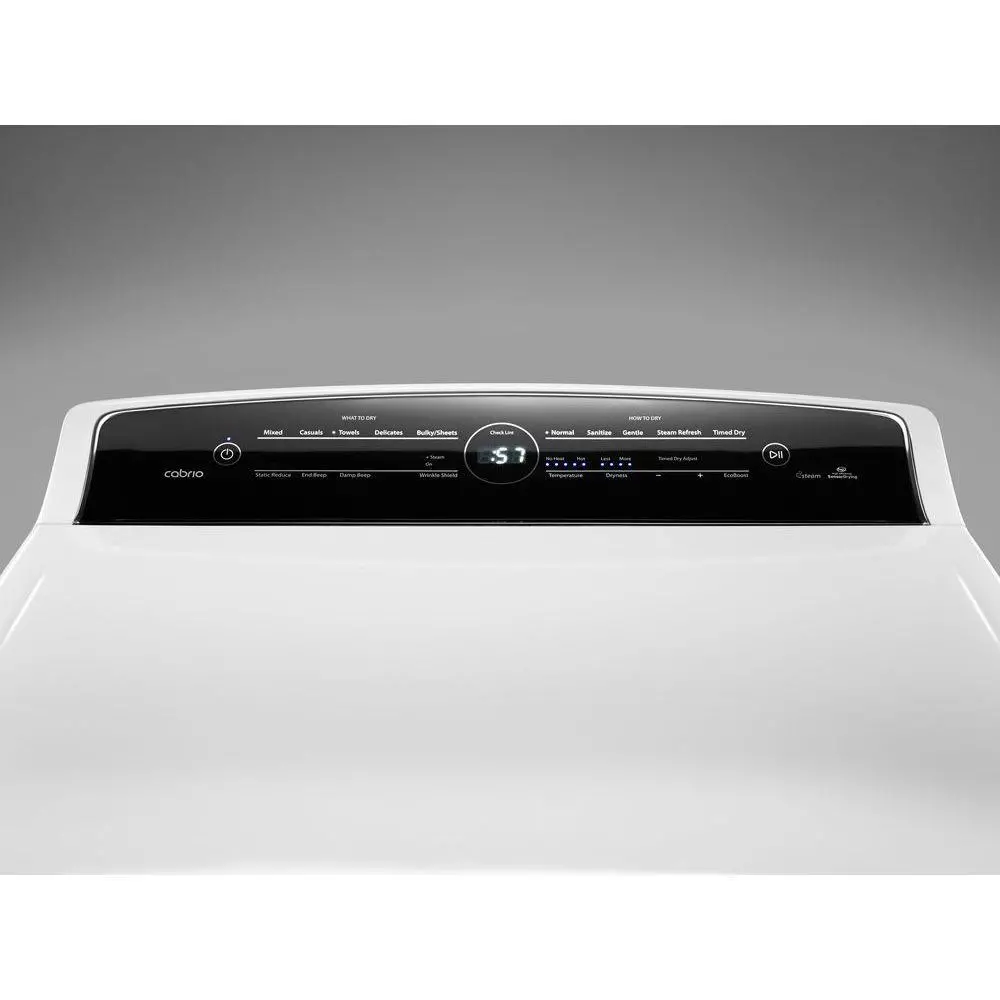 WED7000DW Whirlpool 7.0 cu.ft Top Load HE Electric Dryer with Advanced Moisture Sensing, Intuitive Touch Controls - White-1