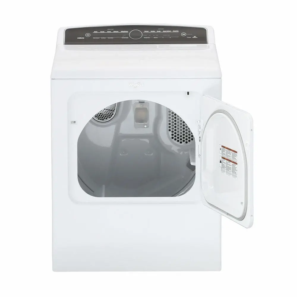 WED7000DW Whirlpool 7.0 cu.ft Top Load HE Electric Dryer with Advanced Moisture Sensing, Intuitive Touch Controls - White-6