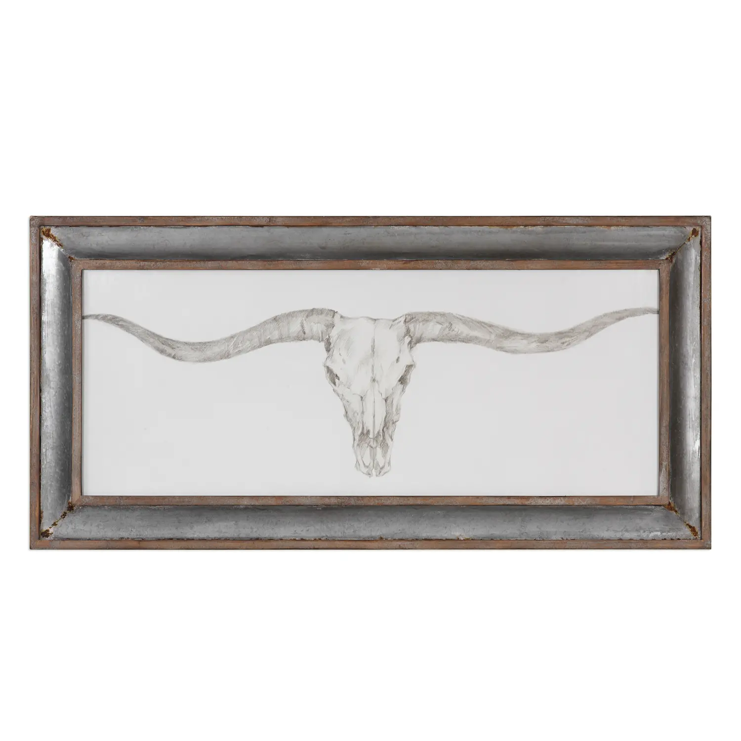 Skull Mount Print Framed Wall Art-1