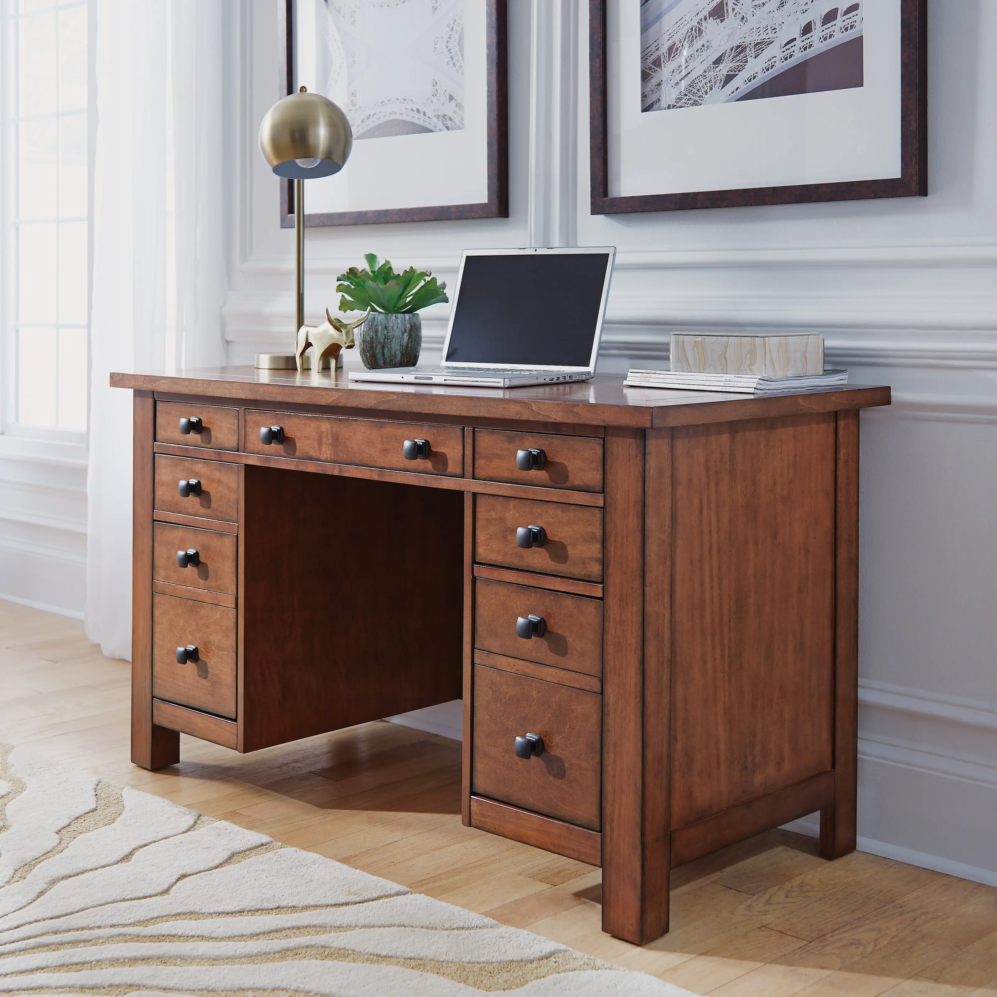 5412-18 Executive Pedestal Desk - Tahoe-1