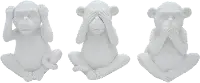 Assorted White Monkey Table Top Decor Sculpture