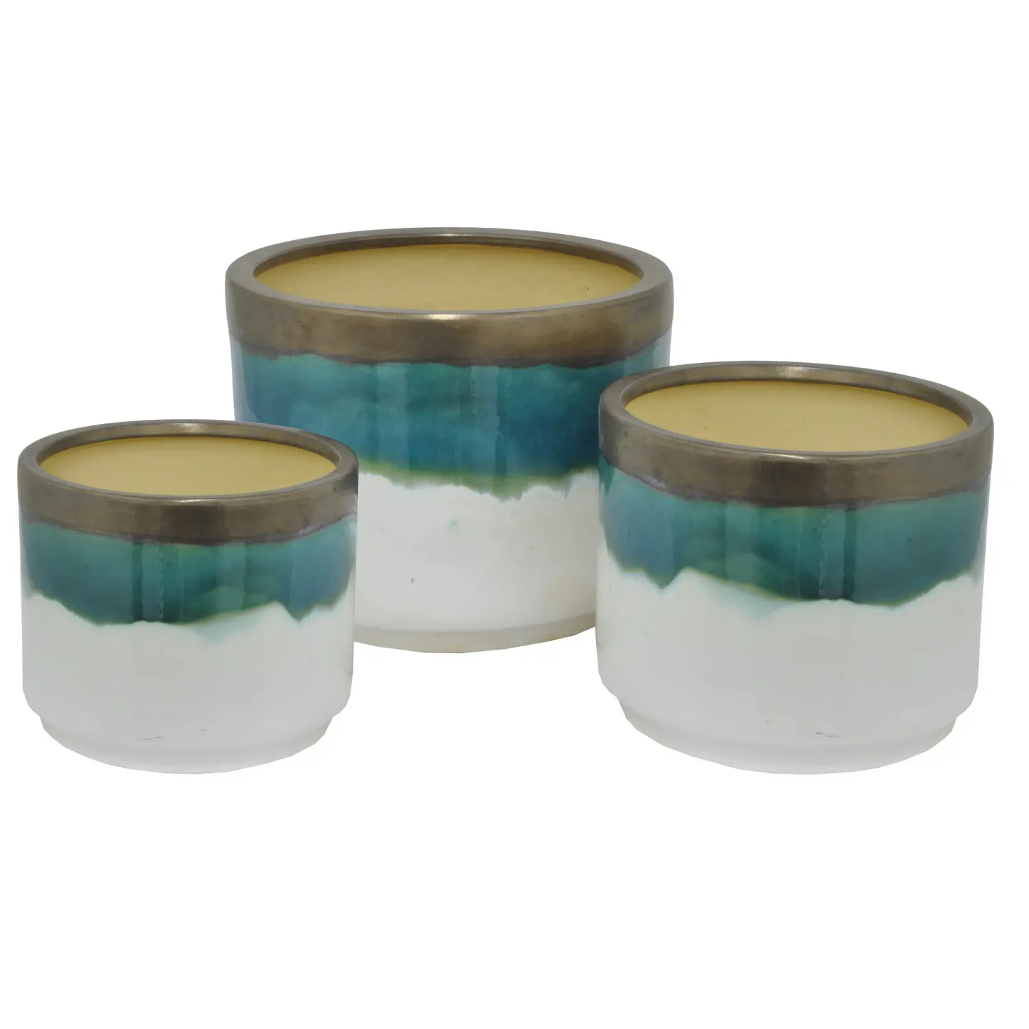 7 Inch Multi Color Ombre Ceramic Planter-1
