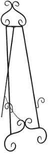 Black Scroll Floor Easel
