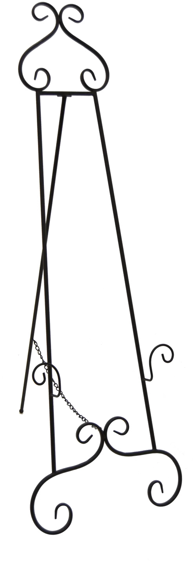 Black Scroll Floor Easel