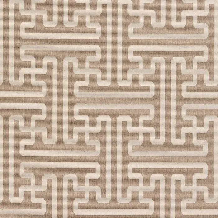 ALF9599-5376 5 x 8 Medium Camel and Cream Indoor-Outdoor Rug - Alfresco-3