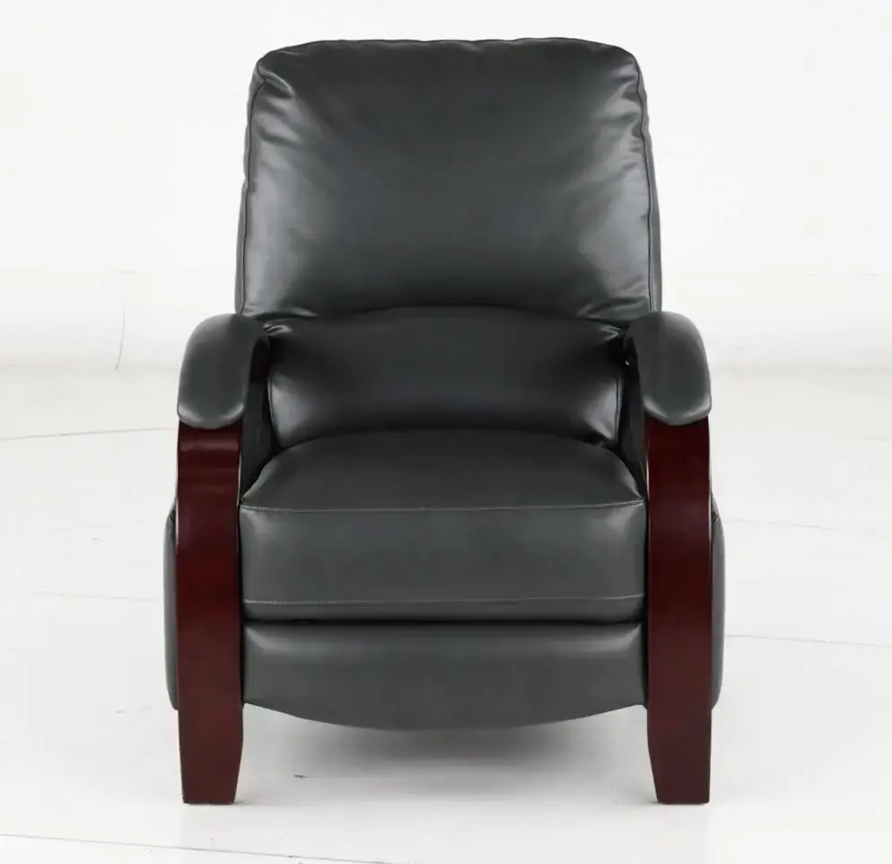 Larue Smoke Gray Push Back High Leg Recliner-5