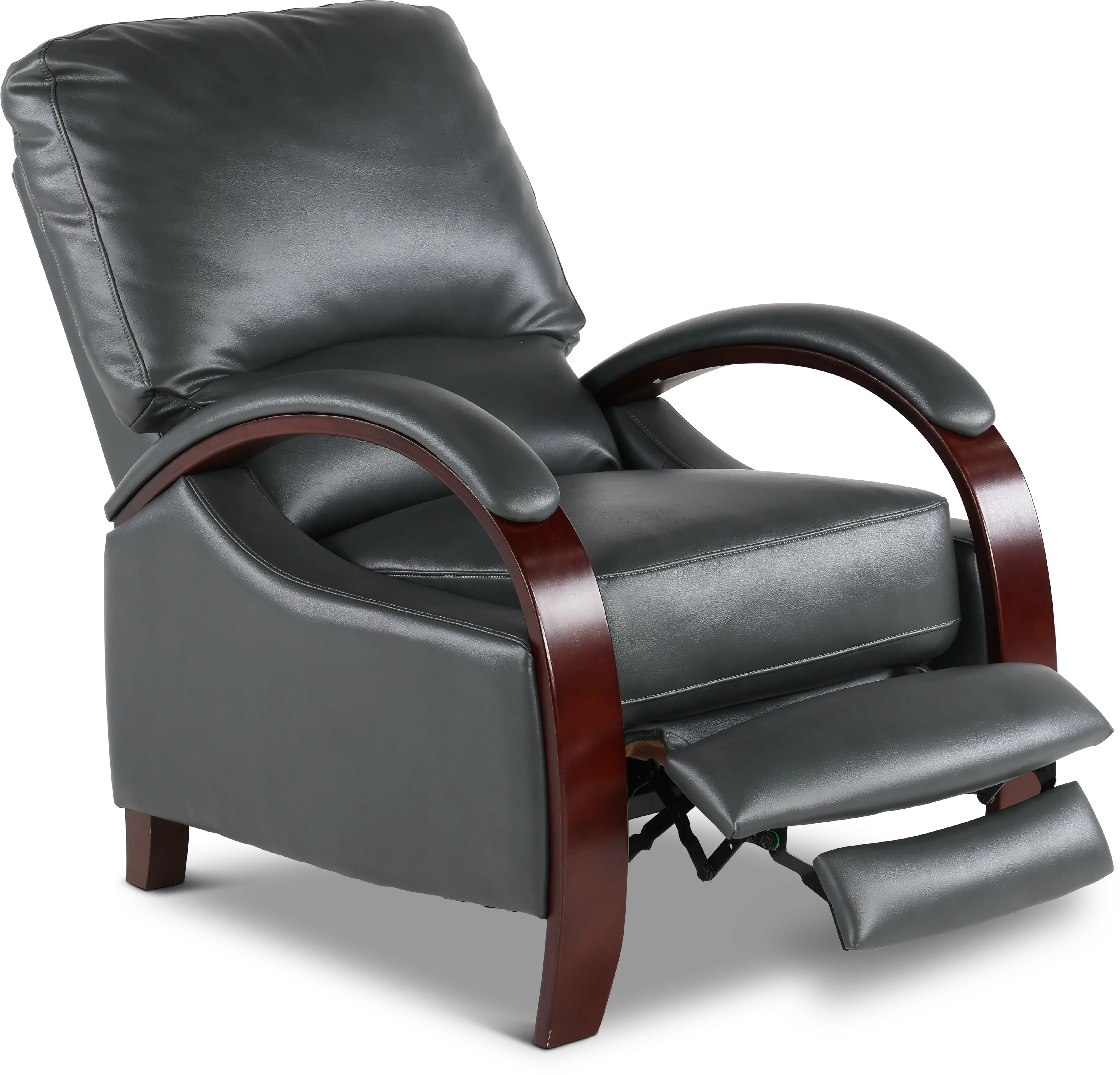 Larue Smoke Gray Push Back High Leg Recliner-6