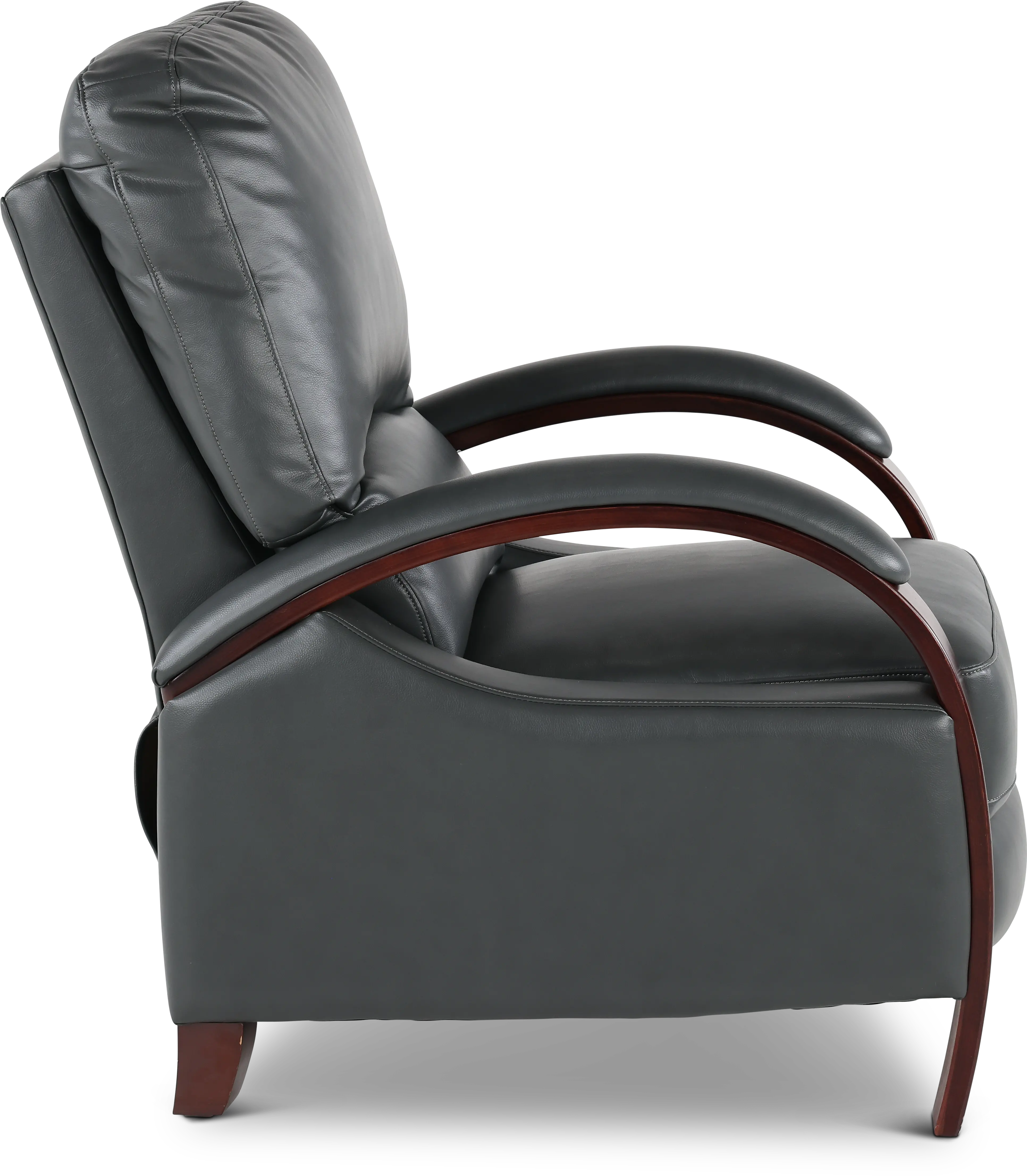 Larue Smoke Gray Push Back High Leg Recliner-7